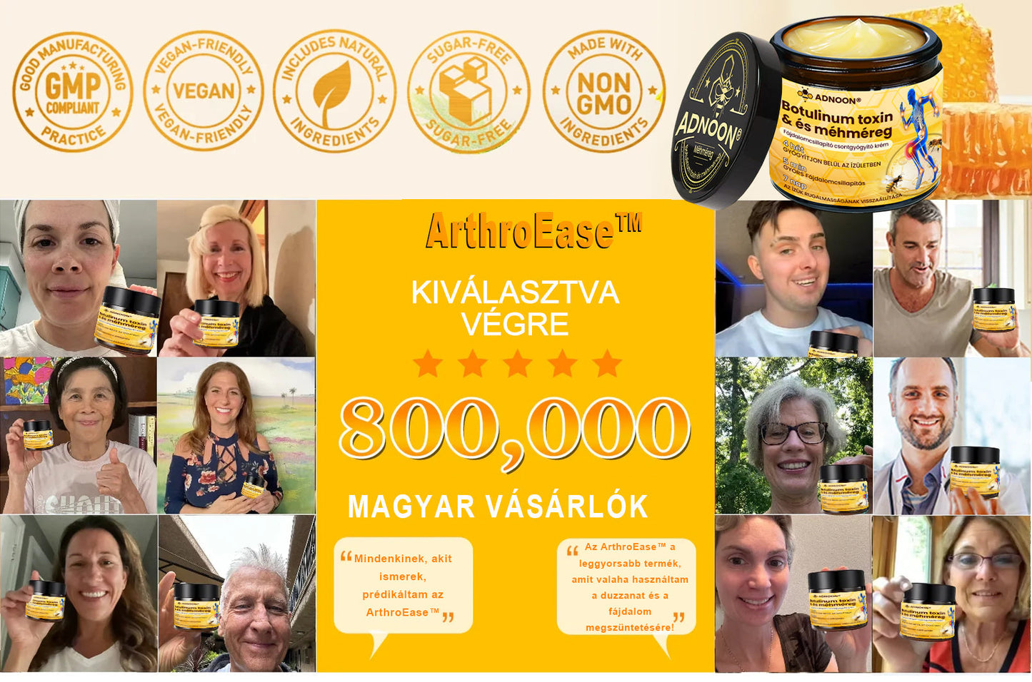 💧🐝TLOPA® Botulinum Toxin & Méhméreg Fájdalomcsillapító Csontgyógyító Krém👨⚕️A Magyar Ortopéd Társaság (MOT) Által Jóváhagyva