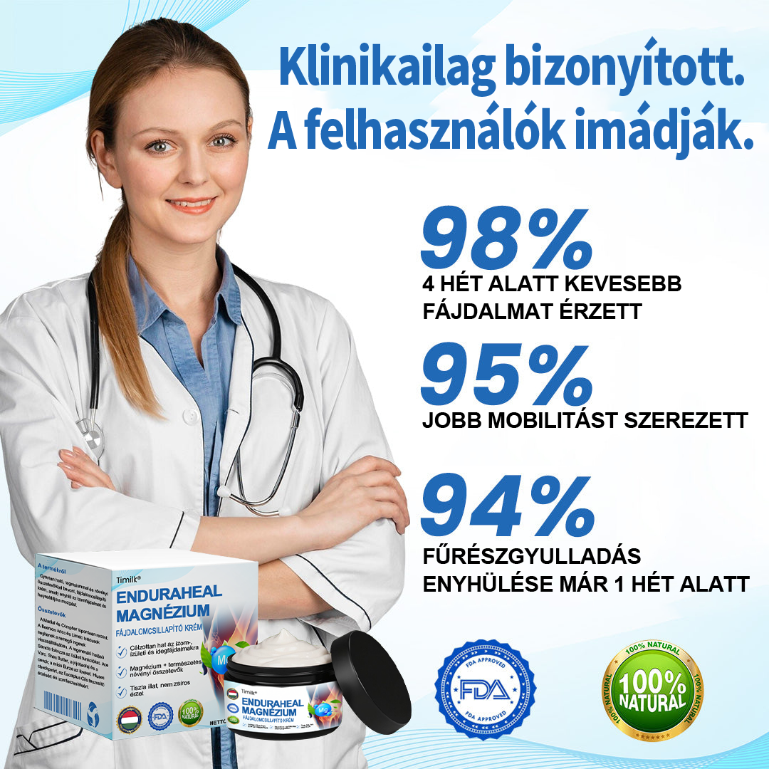 ✨✨Timilk® EnduraHeal magnézium fájdalomcsillapító krém (arthritis, neuropathia, reuma, sport sérülések és egyéb panaszok kezelésére)