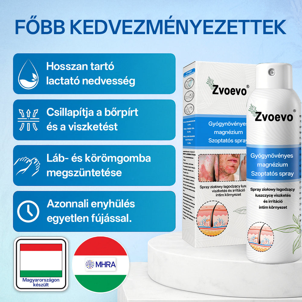 🔥🔥🔥Zvoevo® 🎉Magnézium Gyógynövényes Pszoriázis Spray