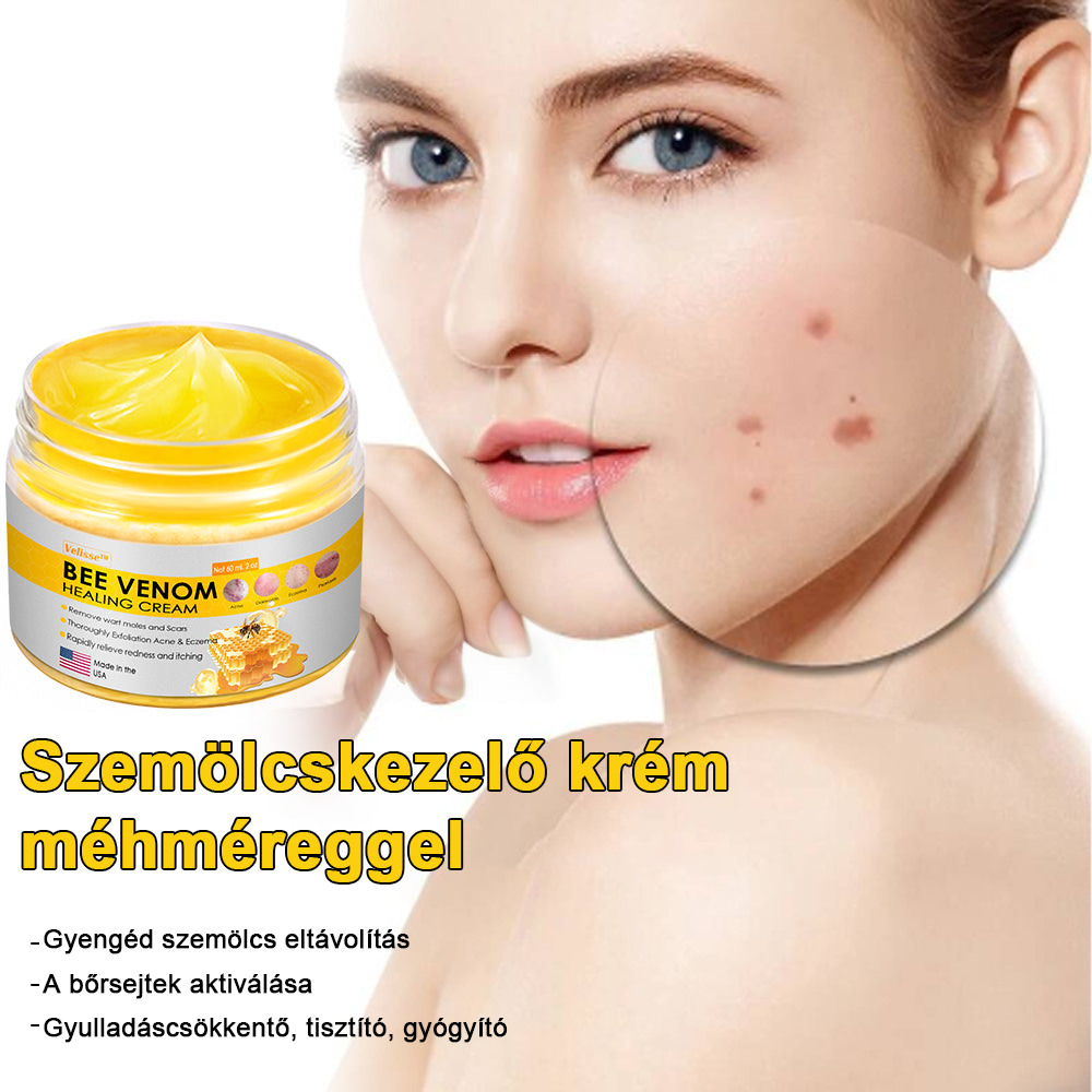 2024 ÚJ Velisse™ méhméreg bőrkrém（🧑‍⚕️AAD ajánlott), a szemölcsök, akné és hegek eltávolítására – többféle bőrbetegség kezelésére
