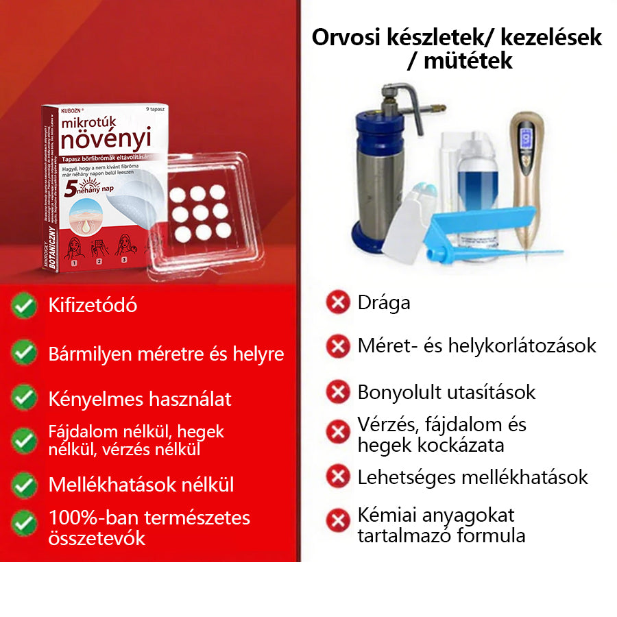 ✅KUBOZN® Mikrotűs Botanikus Bőrkinövés Eltávolító Tapaszok | Magyarországon készült