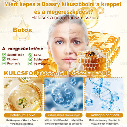Daasry® Méhméreg Krém – Természetes bőrfeszesítés és ránctalanítás klinikai hatékonysággal! ✨✨✨