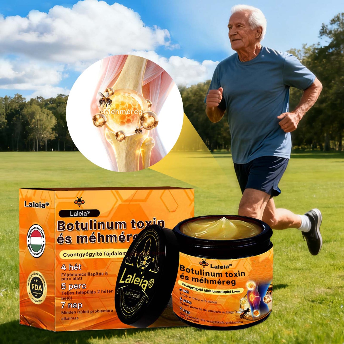 🌿Laleia® Botulinum Toxin és Méhméreg Fájdalomcsillapító Csontgyógyító Krém🐝 (Kifejezetten időseknek & ortopéd szakorvosok ajánlásával)