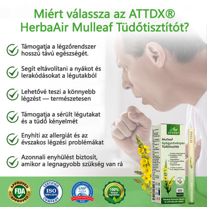 ATTDX® Mulleaf gyógynövényes tüdőtisztító🌿