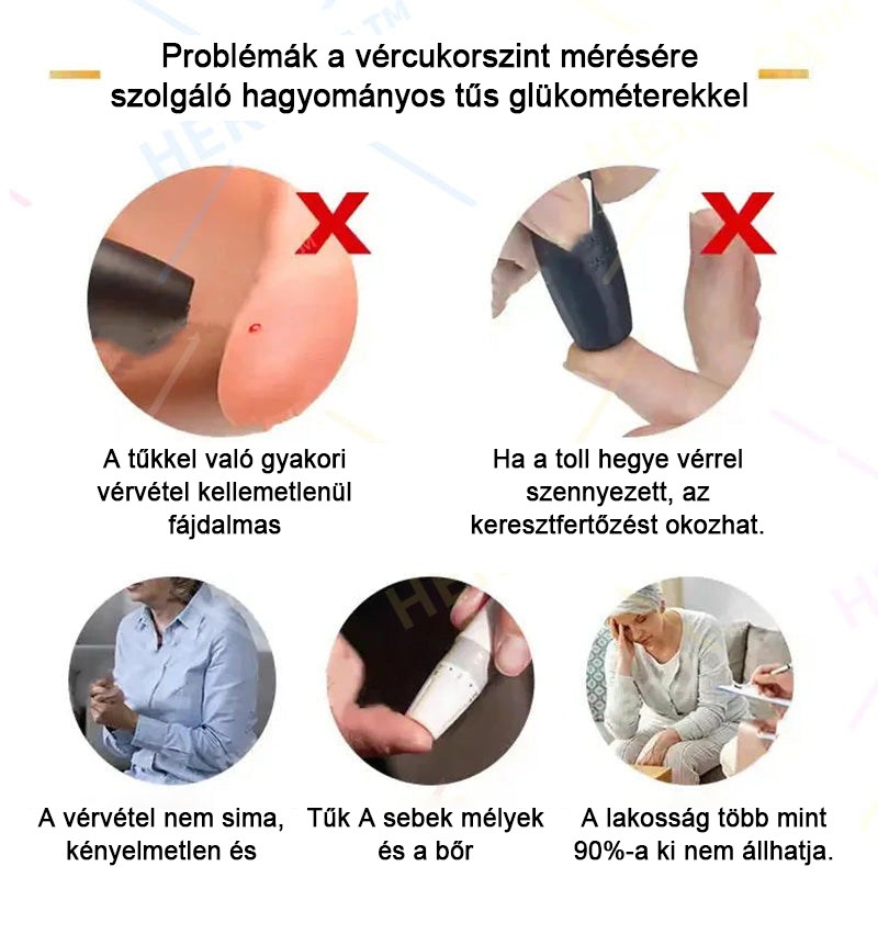 【HIVATALOS ÁRUHÁZ】HERMSA Precíziós Multifunkcionális Non-Invazív Orvosi Készülék (vércukorszint, oxigéntelítettség és vérnyomás mérésére) [Pontosság 99,9%].🔥🔥🔥🔥