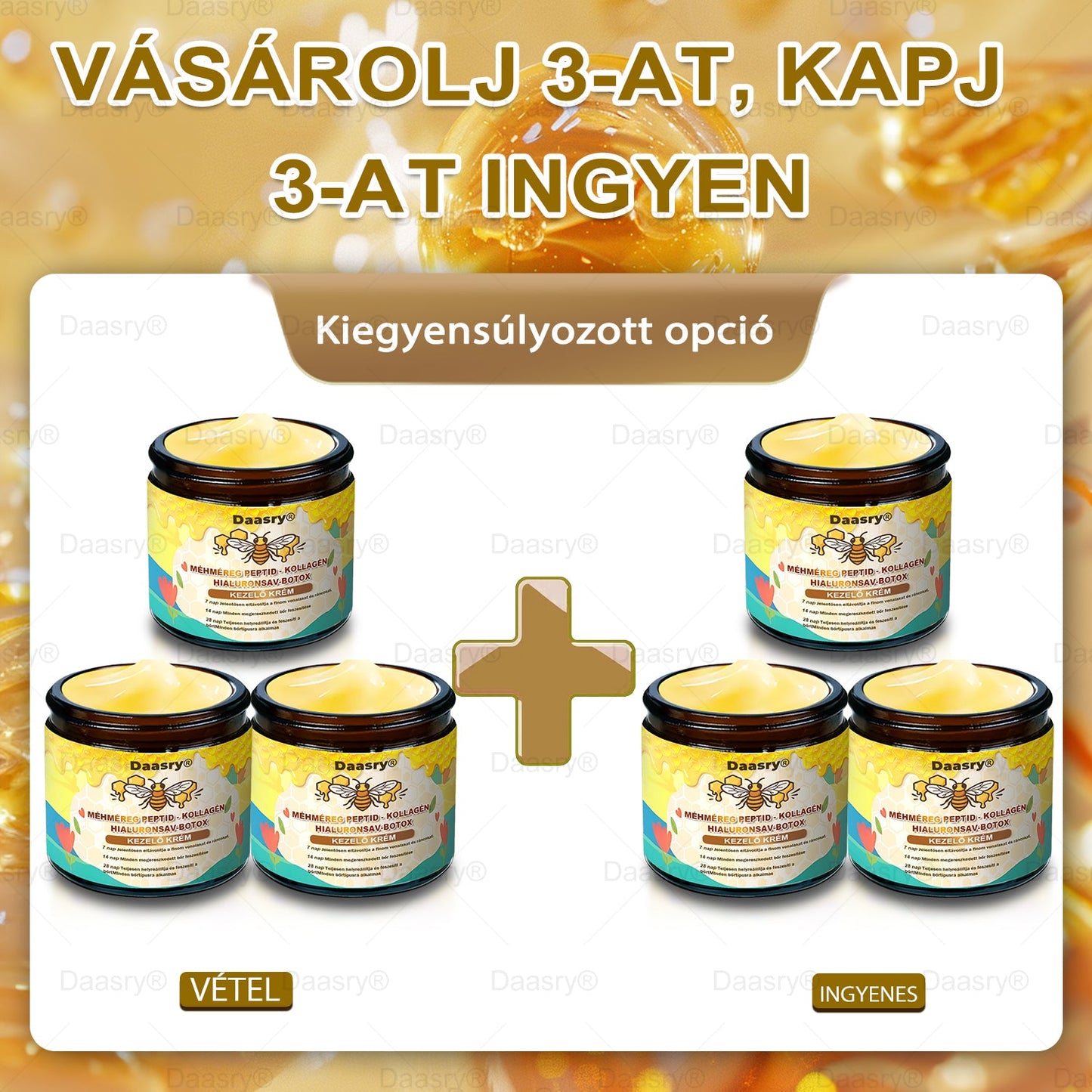 Daasry® Méhméreg Krém – Természetes bőrfeszesítés és ránctalanítás klinikai hatékonysággal! ✨✨✨