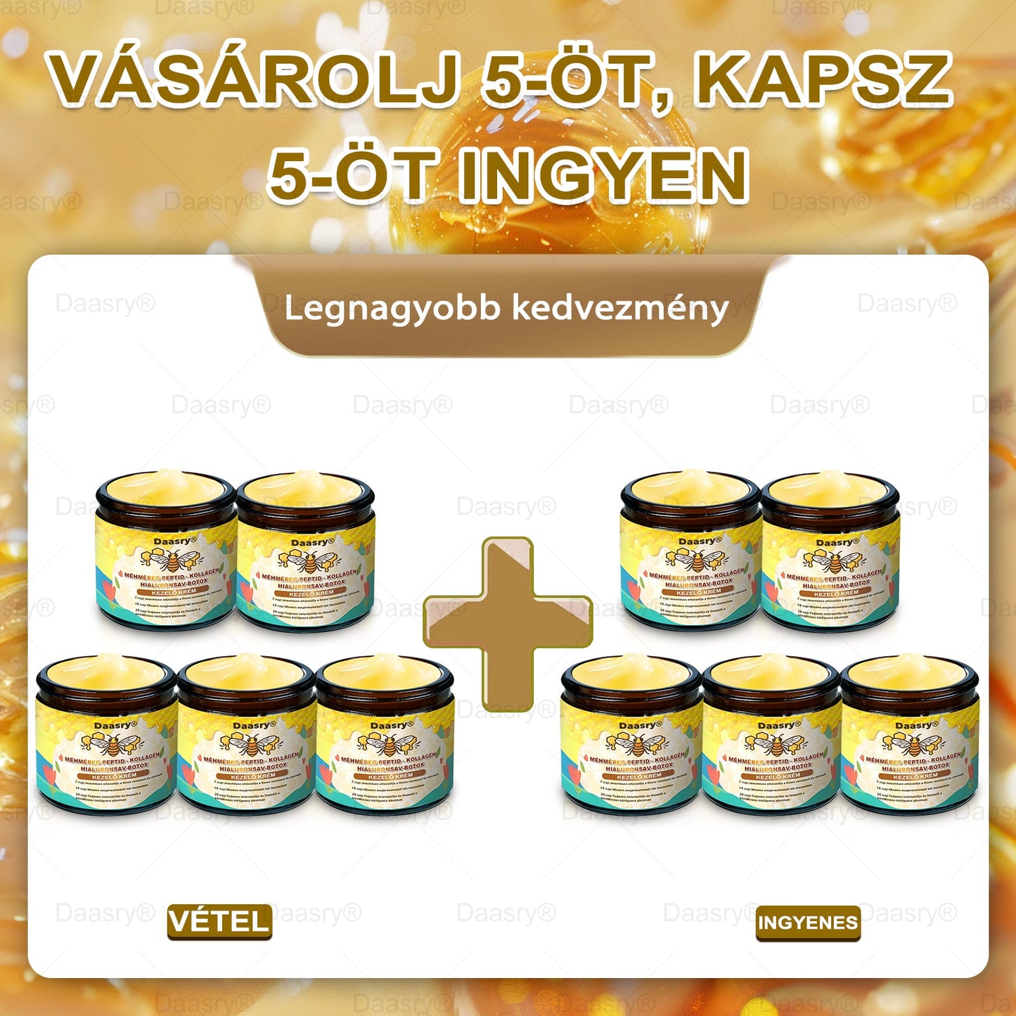 Daasry® Méhméreg Krém – Természetes bőrfeszesítés és ránctalanítás klinikai hatékonysággal! ✨✨✨