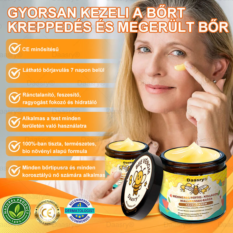 Daasry® Méhméreg Krém – Természetes bőrfeszesítés és ránctalanítás klinikai hatékonysággal! ✨✨✨
