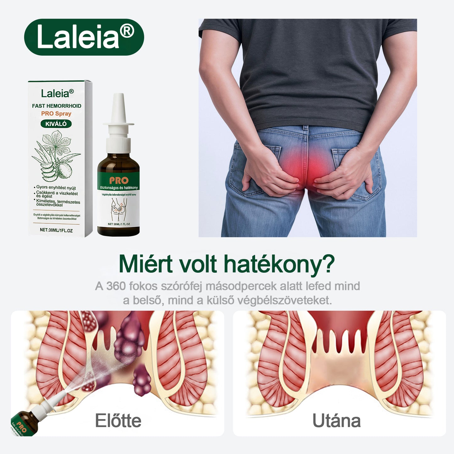 🎁Újévi különleges ajánlat | Laleia® Gyors Aranyér PRO Spray