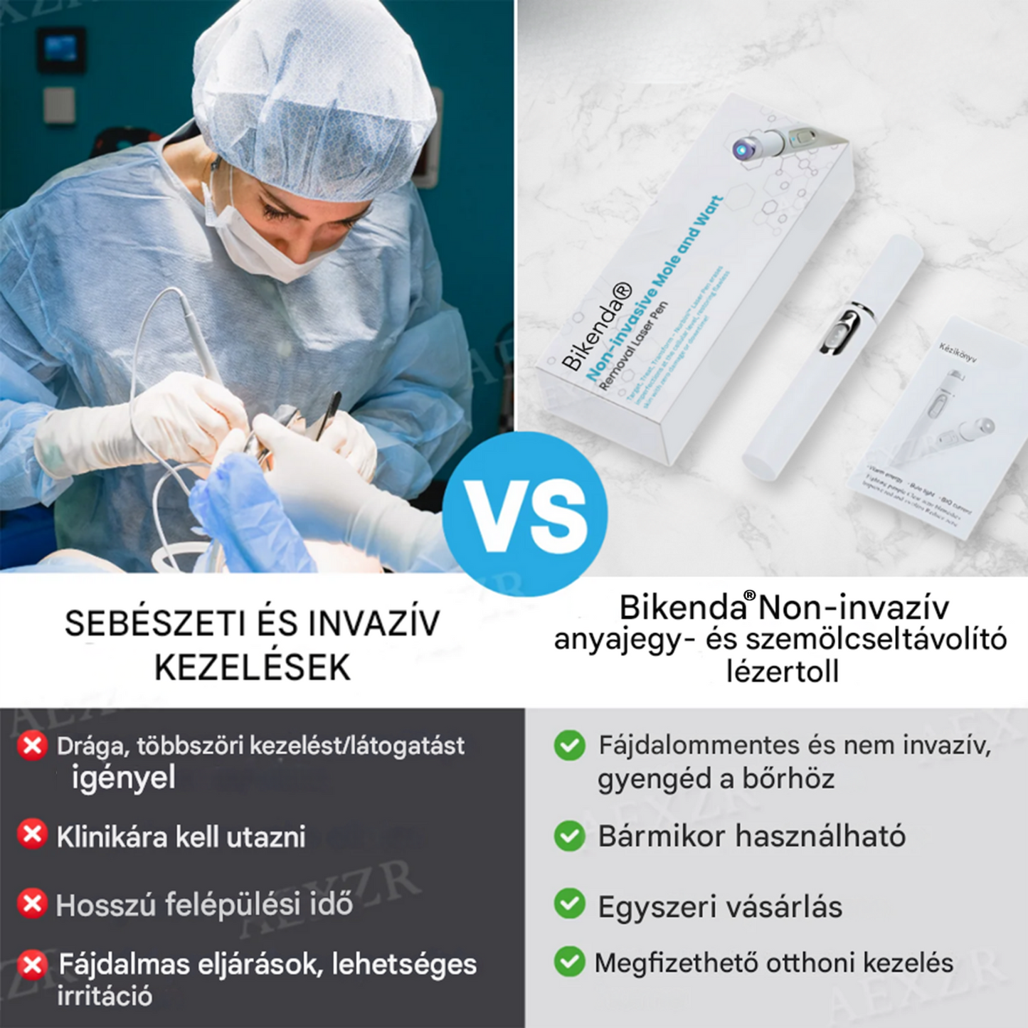✅✅Bikenda® non-invazív anyajegy- és szemölcseltávolító lézertoll