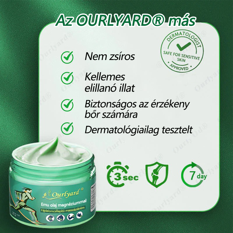 👨‍⚕️👨‍⚕️✅Ourlyard® Advanced Magnesium & Emu Oil Massage Pain Relief Cream (🏅A végső megoldás izomfájdalmak, ízületi gyulladás, ízületi fájdalom, idegfájdalom, gyulladás és merevség esetén) – Gyártva az USA-ban
