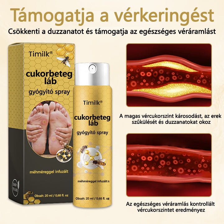 ✅Timilk® Diabetikus lábgyógyító spray - Méhméreggel átitatott
