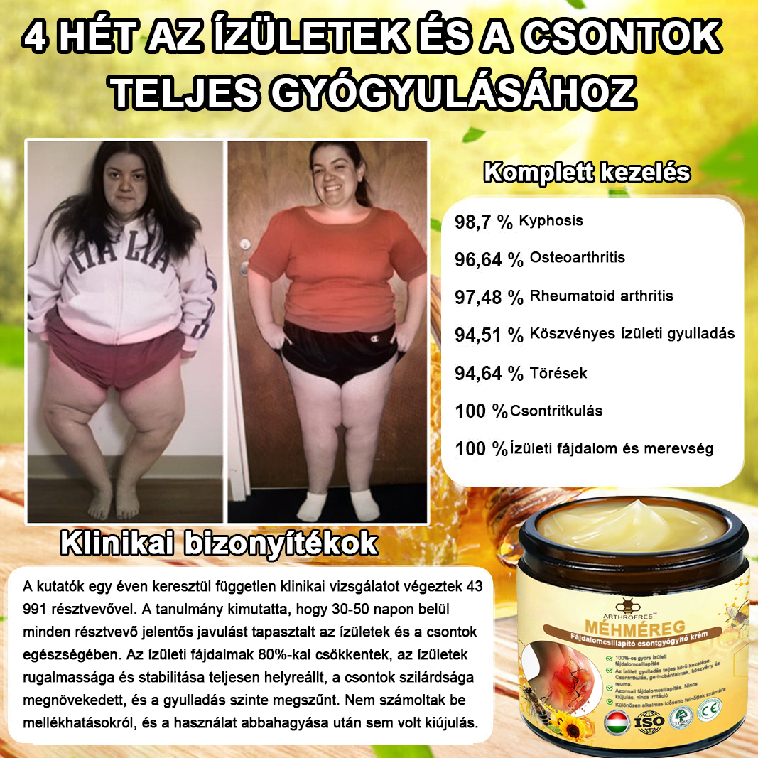 𝐀𝐫𝐭𝐡𝐫𝐨𝐅𝐫𝐞𝐞™Méhméreg fájdalomcsillapító csontgyógyító krém(Különösen az idősebb felnőtteknek és a DGOU által ajánlott) ✨Különleges ajánlat korlátozott ideig✨