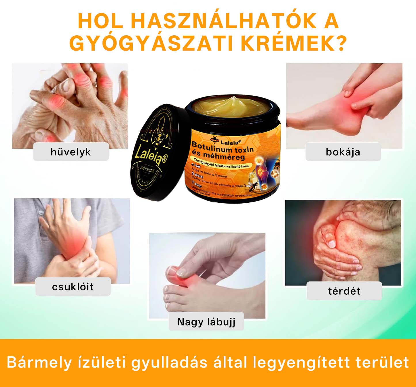 🌿Laleia® Botulinum Toxin és Méhméreg Fájdalomcsillapító Csontgyógyító Krém🐝 (Kifejezetten időseknek & ortopéd szakorvosok ajánlásával)