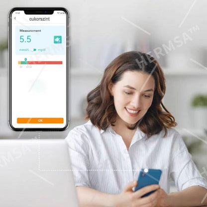 【HIVATALOS ÁRUHÁZ】HERMSA Precíziós Multifunkcionális Non-Invazív Orvosi Készülék (vércukorszint, oxigéntelítettség és vérnyomás mérésére) [Pontosság 99,9%].🔥🔥🔥🔥